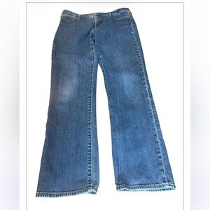 Lands' End Women's Straight Leg Blue Jeans